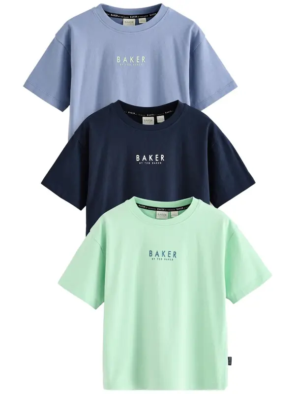 Baker by Ted Baker Baker by Ted Baker Majica  mornarsko plava / golublje plava / menta / bijela