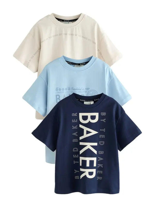 Baker by Ted Baker Baker by Ted Baker Majica  mornarsko plava / svijetloplava / bijela