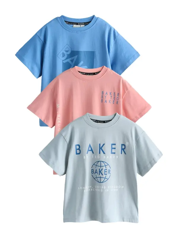 Baker by Ted Baker Baker by Ted Baker Majica  plava / tamno plava / menta / koraljna