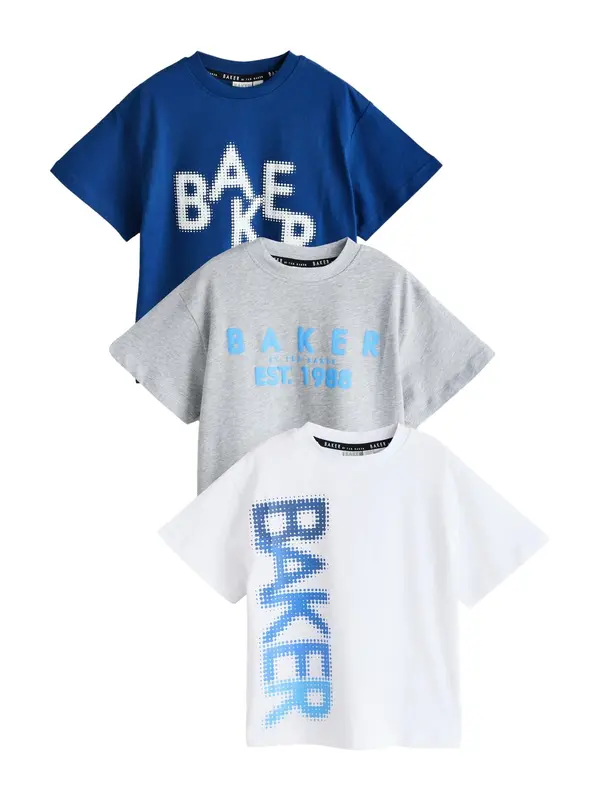 Baker by Ted Baker Baker by Ted Baker Majica  plava / tamno plava / siva / bijela