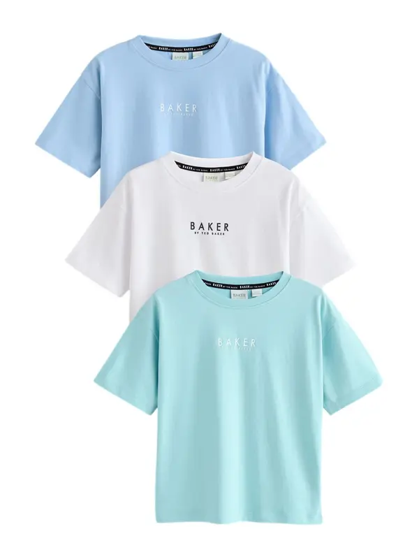 Baker by Ted Baker Baker by Ted Baker Majica  svijetloplava / menta / crna / bijela