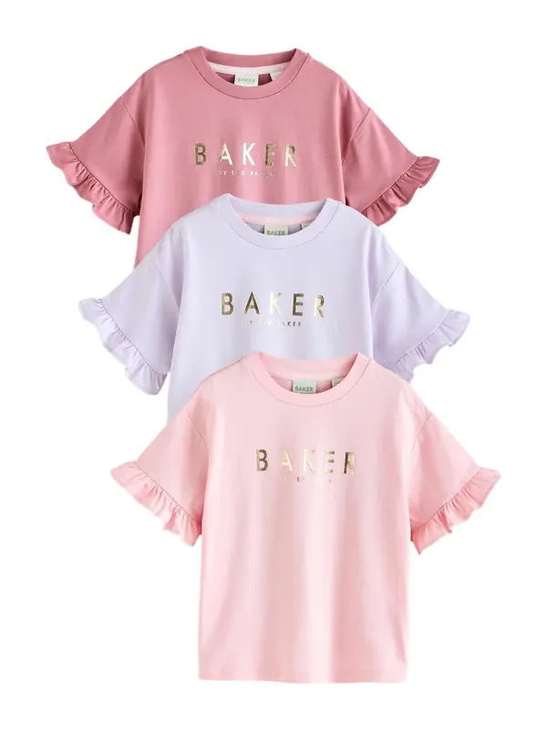 Baker by Ted Baker Baker by Ted Baker Majica  svijetloplava / zlatna / roza / prljavo roza