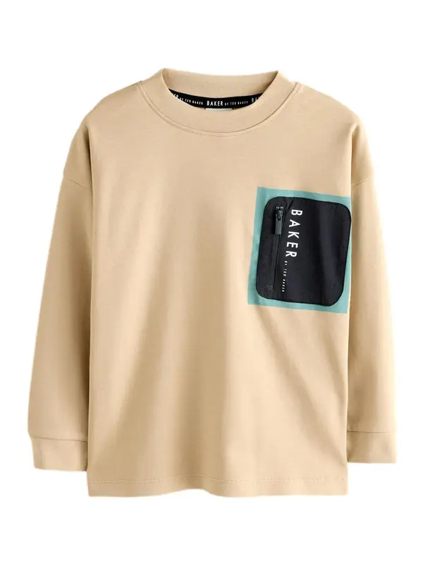 Baker by Ted Baker Baker by Ted Baker Majica  tirkiz / taupe siva / crna / bijela