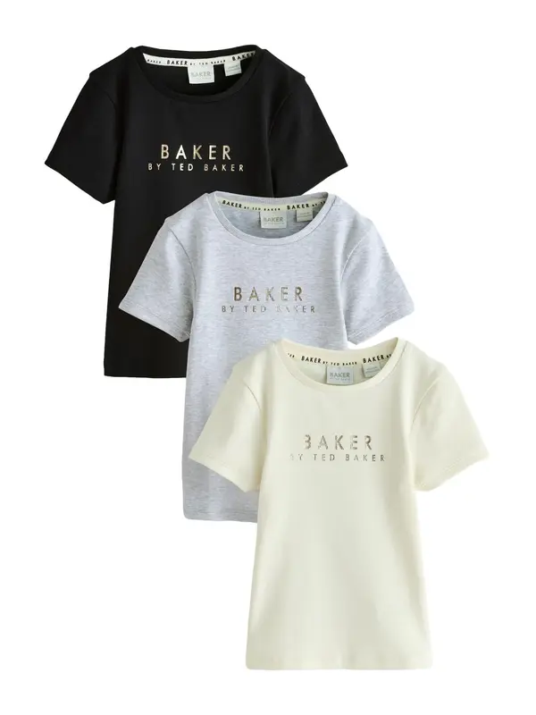 Baker by Ted Baker Baker by Ted Baker Majica  toplo smeđa / zlatna / siva melange / crna
