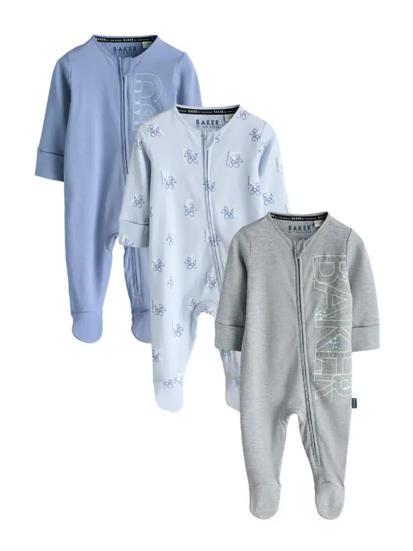 Baker by Ted Baker Baker by Ted Baker Pidžama set  boja slonovače / kraljevsko plava / svijetloplava / siva melange