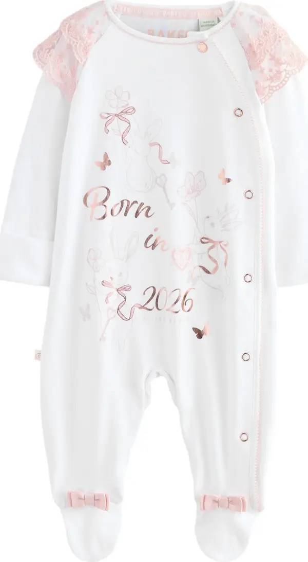 Baker by Ted Baker Baker by Ted Baker Pidžama set 'Born In 2026'  rozo zlatna / rosé / bijela