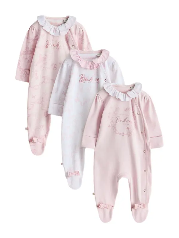 Baker by Ted Baker Baker by Ted Baker Pidžama set  roza / ružičasta / bijela