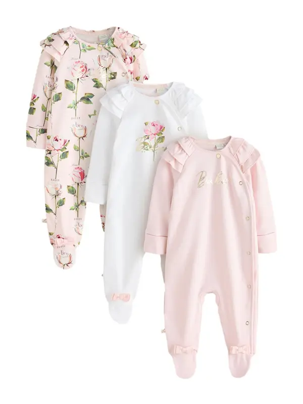 Baker by Ted Baker Baker by Ted Baker Pidžama set  zlatna / zelena / roza / bijela