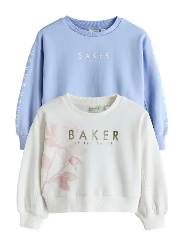 Baker by Ted Baker Baker by Ted Baker Sweater majica  svijetloplava / zlatna / roza / bijela