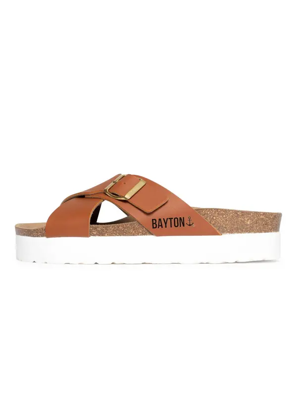 Bayton Bayton Natikače s potpeticom 'Ajax'  boja devine dlake (camel)