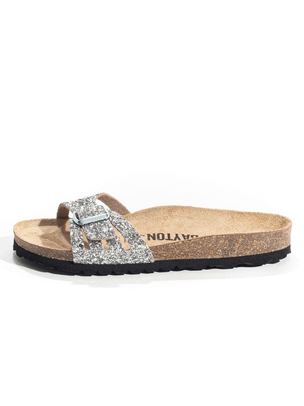 Bayton Bayton Natikače s potpeticom 'ANITA'  boja devine dlake (camel) / srebro