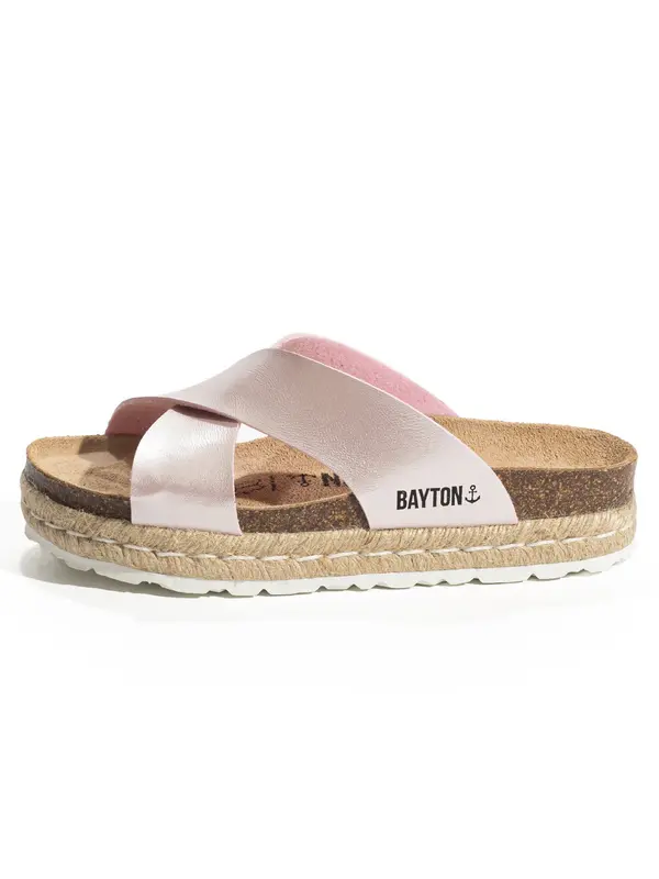 Bayton Bayton Natikače s potpeticom 'ARTEMIS'  boja devine dlake (camel) / rosé / crna