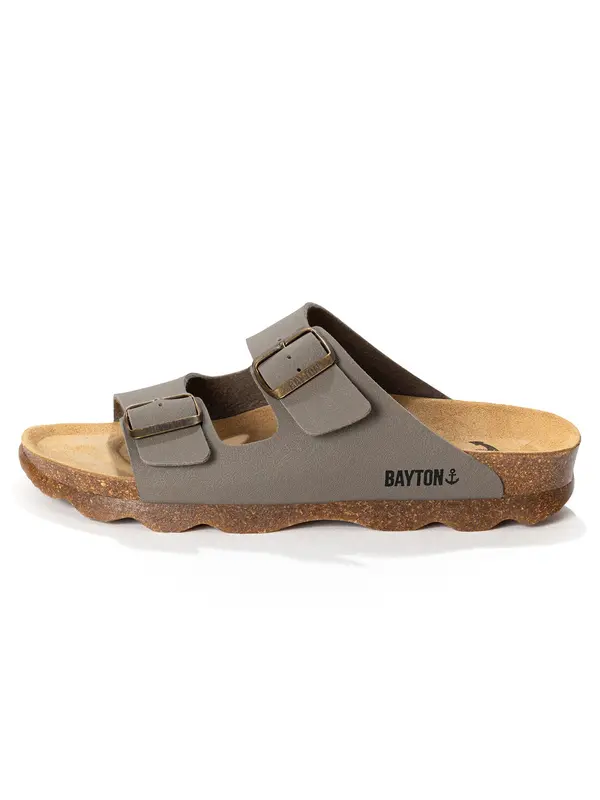 Bayton Bayton Natikače s potpeticom 'Athena'  taupe siva / crna