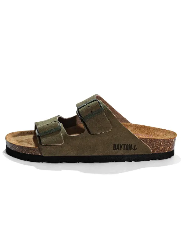 Bayton Bayton Natikače s potpeticom 'Atlas'  kaki / crna
