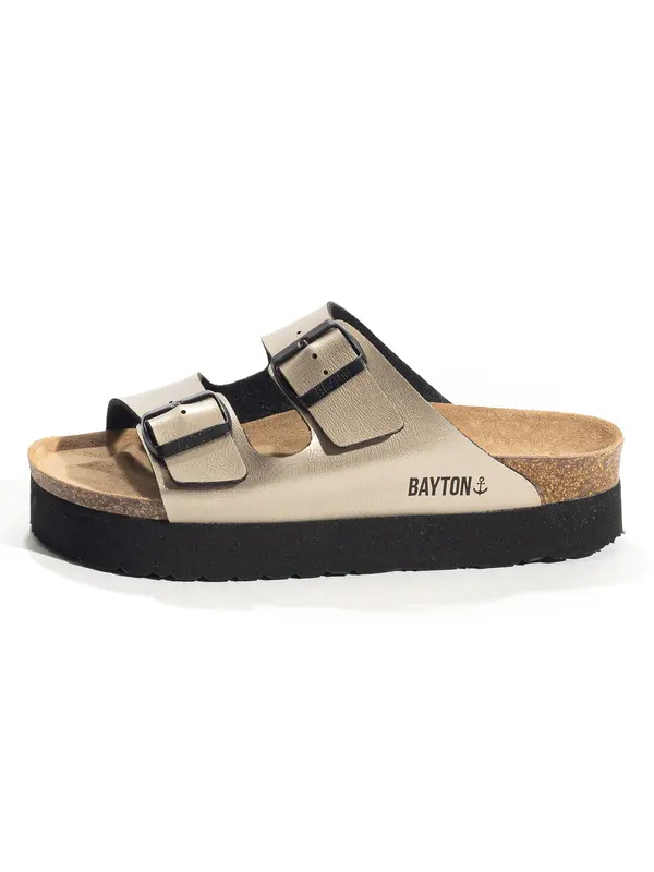 Bayton Bayton Natikače s potpeticom 'Edith'  zlatna / crna