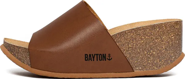 Bayton Bayton Natikače s potpeticom 'Fuerte'  bež / boja devine dlake (camel) / crna