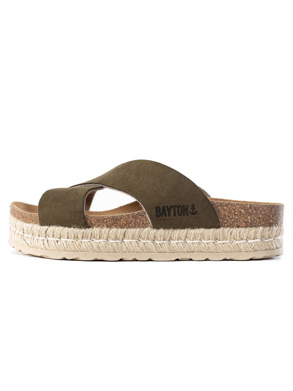 Bayton Bayton Natikače s potpeticom 'Penelope'  ecru/prljavo bijela / svijetlosmeđa / kaki / crna