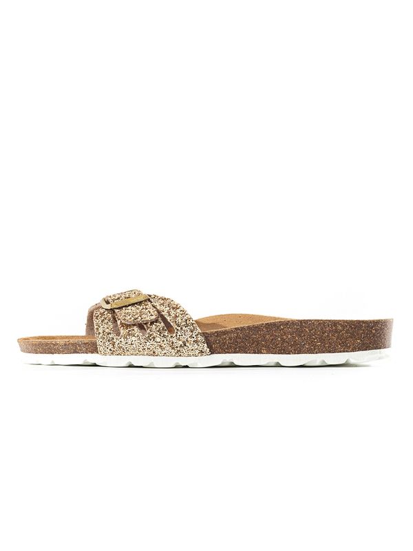 Bayton Bayton Papuče 'Athena'  svijetlosmeđa / zlatno žuta