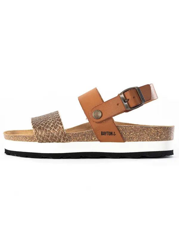 Bayton Bayton Sandale 'Almeria'  boja devine dlake (camel) / zlatna