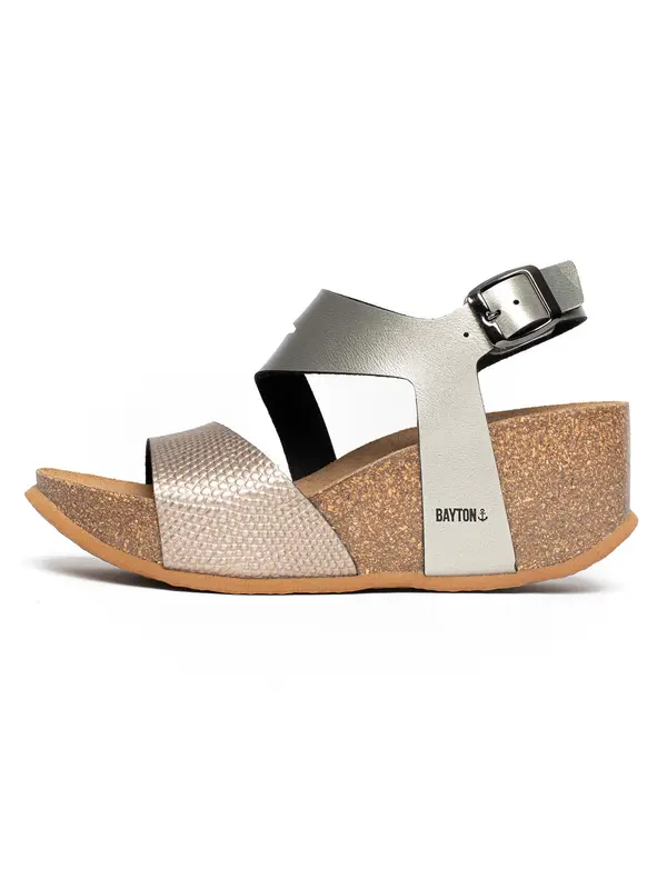 Bayton Bayton Sandale 'Ibiza'  svijetlosmeđa / crna / srebro