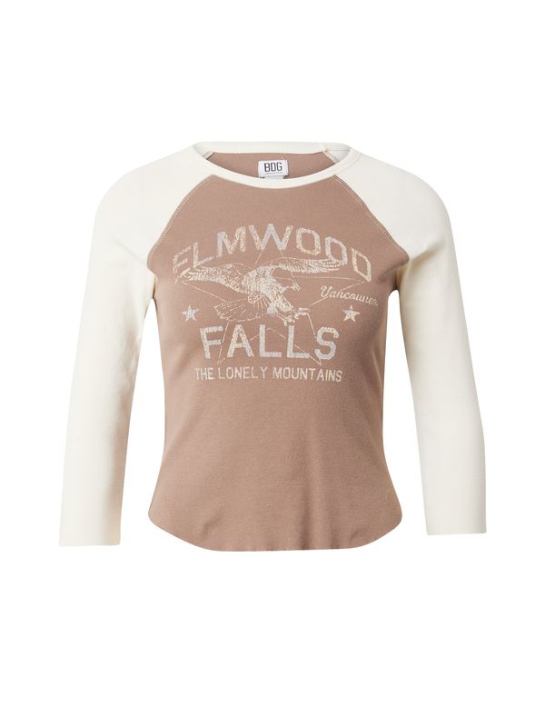 BDG Urban Outfitters BDG Urban Outfitters Majica  pastelno plava / moka smeđa / bijela