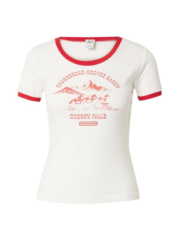 BDG Urban Outfitters BDG Urban Outfitters Majica 'WESTERN'  crvena / bijela