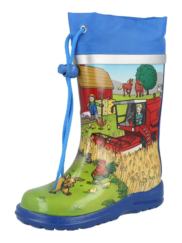 BECK BECK Gumene čizme 'Bauernhof'  pijesak / kraljevsko plava / tamo siva / zelena / crvena