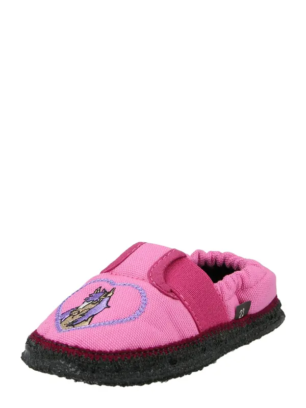 BECK BECK Papuče 'Pferdchen'  cappuccino / svijetloljubičasta / roza / magenta