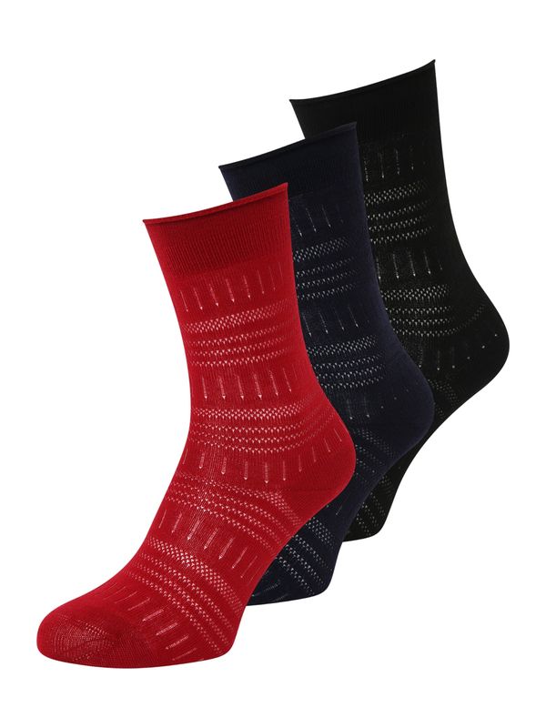 BeckSöndergaard BeckSöndergaard Čarape 'Lucretia'  mornarsko plava / crvena / crna