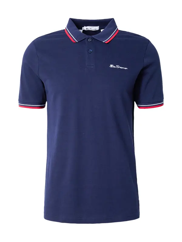 Ben Sherman Ben Sherman Majica  morsko plava / crvena / bijela