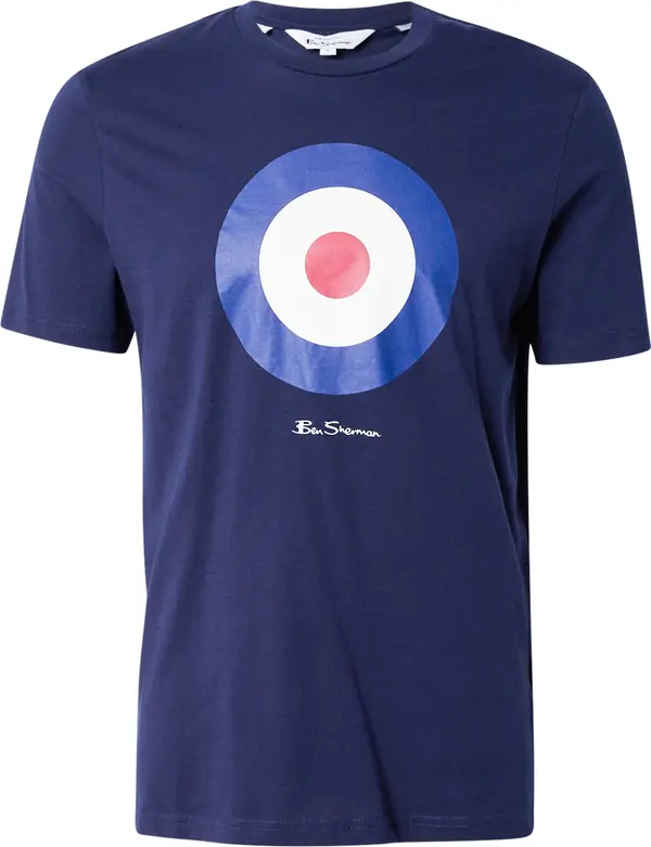 Ben Sherman Ben Sherman Majica 'Signature Target'  plava / mornarsko plava / crvena / bijela