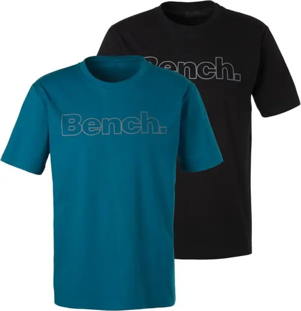 BENCH BENCH Majica  nebesko plava / crna / bijela