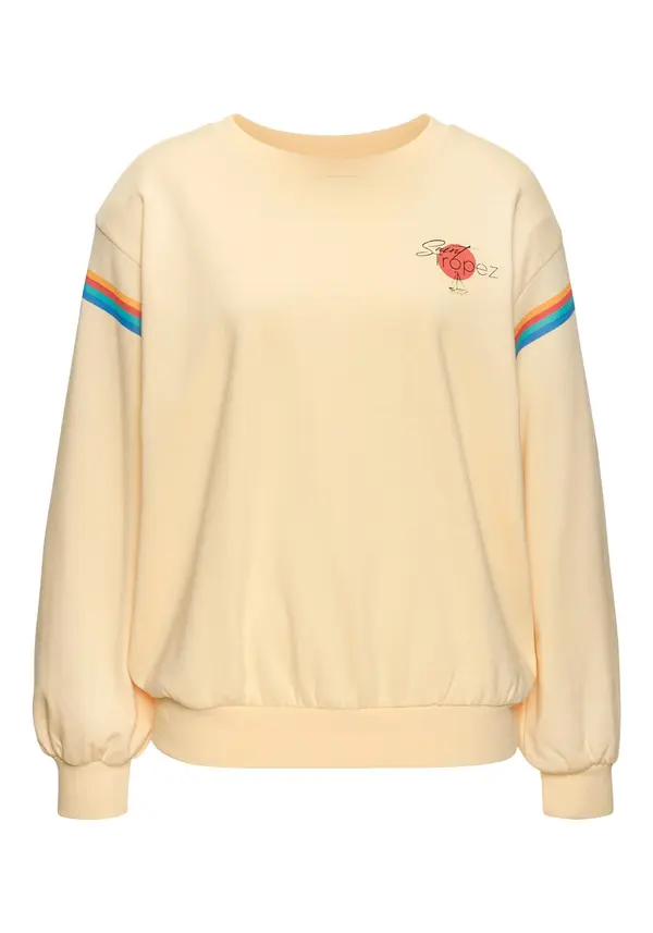 BENCH BENCH Sweater majica  plava / svijetložuta / mandarina / crna