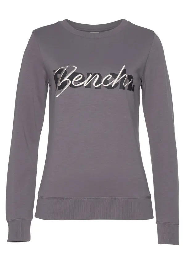 BENCH BENCH Sweater majica  siva / tamo siva / bijela