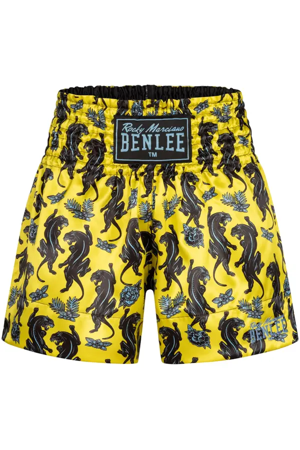 Benlee Benlee Sportske hlače 'Panther Thai'  žuta / zelena / crna
