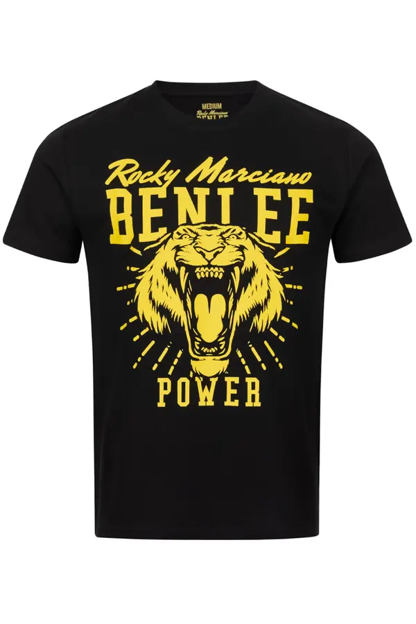 Benlee Benlee Tehnička sportska majica 'Tiger Power'  svijetložuta / crna