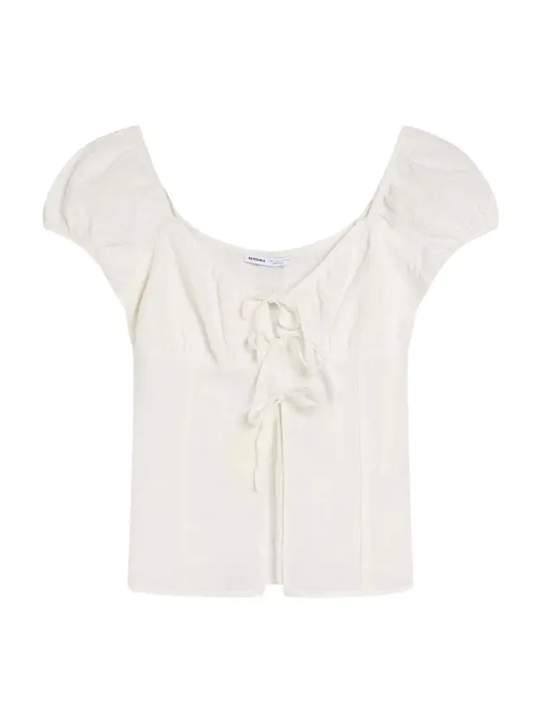 Bershka Bershka Bluza  bijela melange