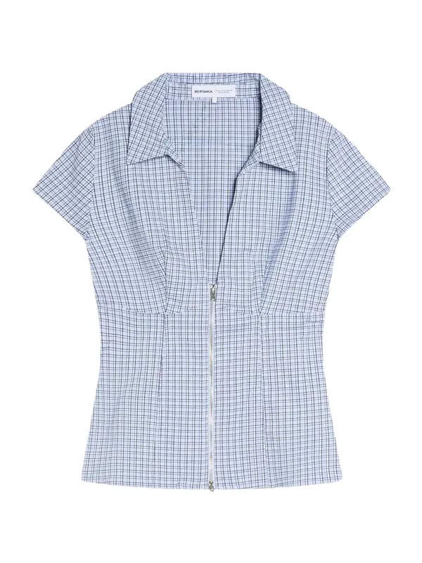 Bershka Bershka Bluza  mornarsko plava / svijetloplava / crna