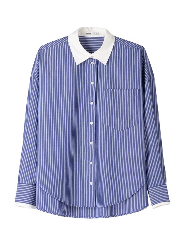 Bershka Bershka Bluza  plava / sivkasto plava