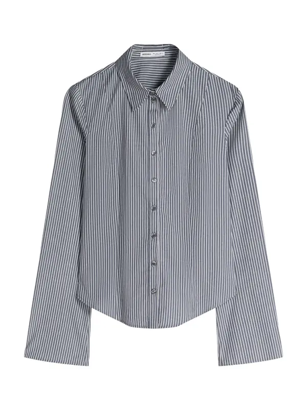 Bershka Bershka Bluza  siva / bijela