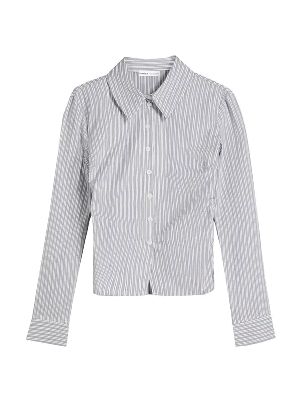 Bershka Bershka Bluza  siva / bijela