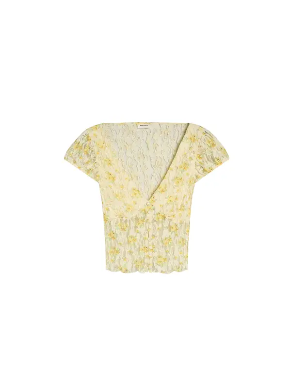 Bershka Bershka Bluza  žuta / svijetložuta / svijetlozelena