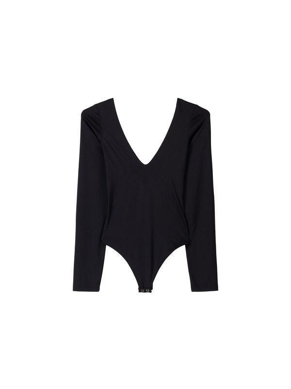 Bershka Bershka Bodi majica  crna