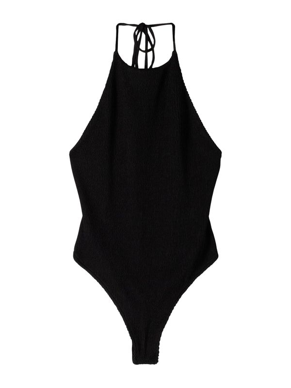 Bershka Bershka Bodi majica  crna