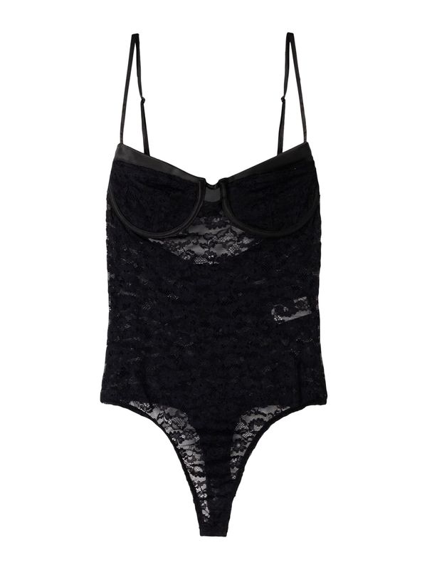 Bershka Bershka Bodi majica  crna