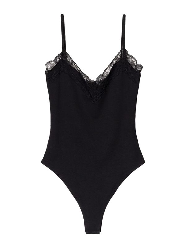 Bershka Bershka Bodi majica  crna