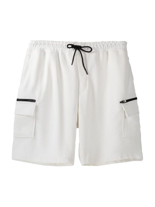 Bershka Bershka Cargo hlače  crna / bijela