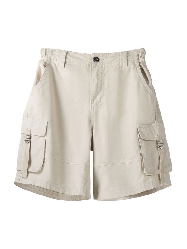 Bershka Bershka Cargo hlače  ecru/prljavo bijela