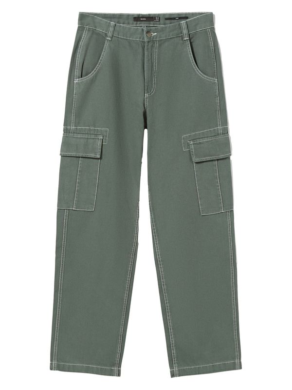 Bershka Bershka Cargo hlače  grafit siva