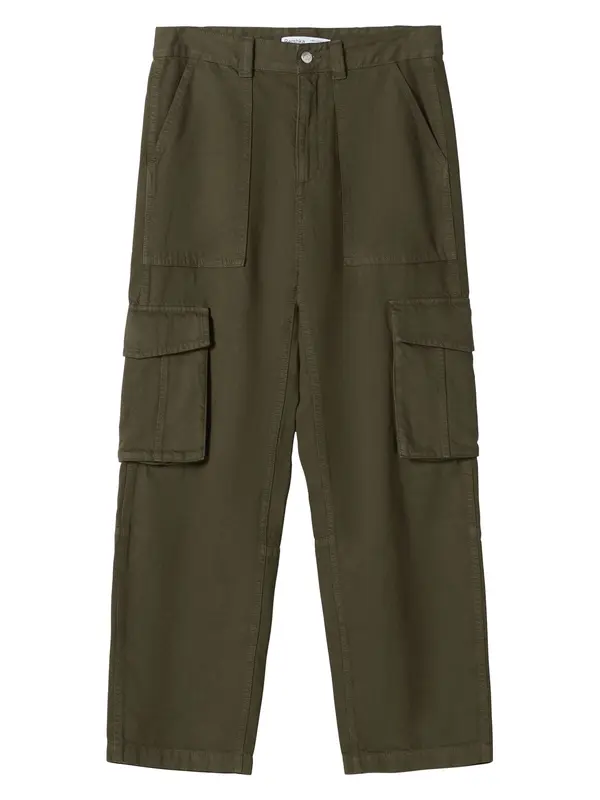 Bershka Bershka Cargo hlače  kaki